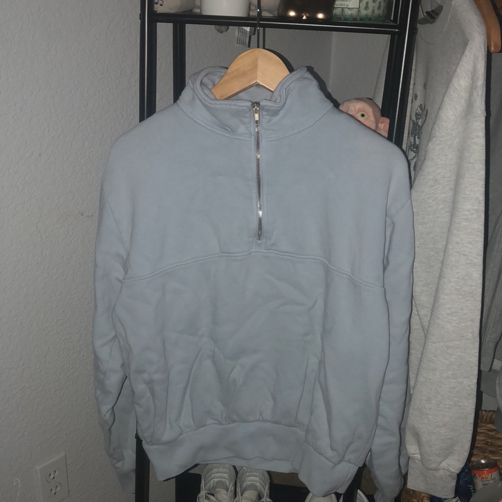 blue quarter zip